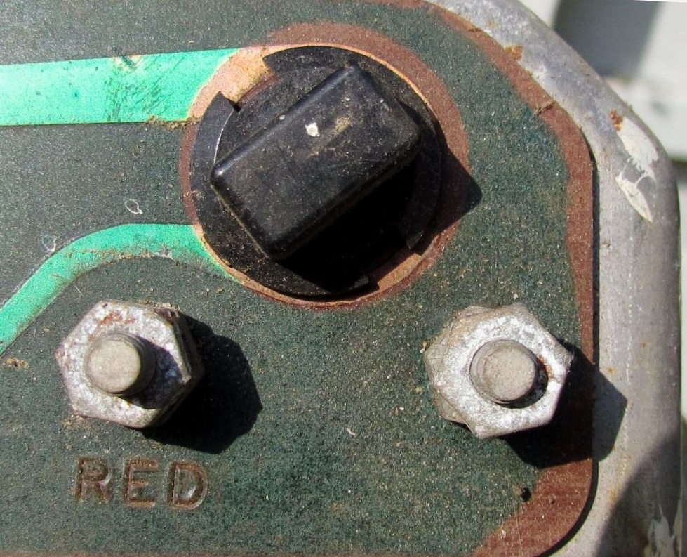 Attached picture 1970 red alternator wire lug on dash.JPG